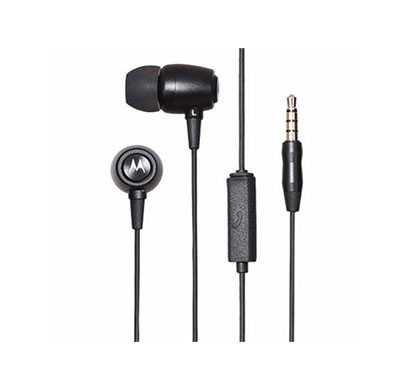 motorola earbuds metal headphones (black)